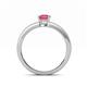 4 - Niah Classic 7x5 mm Emerald Shape Pink Tourmaline Solitaire Engagement Ring 