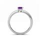 4 - Niah Classic 7x5 mm Emerald Shape Amethyst Solitaire Engagement Ring 