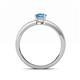 4 - Niah Classic 7x5 mm Emerald Shape Blue Topaz Solitaire Engagement Ring 