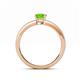 4 - Niah Classic 7x5 mm Emerald Shape Peridot Solitaire Engagement Ring 