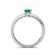 4 - Niah Classic 7x5 mm Emerald Shape Emerald Solitaire Engagement Ring 