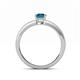 4 - Niah Classic 7x5 mm Emerald Shape London Blue Topaz Solitaire Engagement Ring 