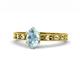 1 - Niah Classic 7x5 mm Oval Shape Aquamarine Solitaire Engagement Ring 