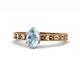 1 - Niah Classic 7x5 mm Oval Shape Aquamarine Solitaire Engagement Ring 