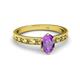 2 - Niah Classic 7x5 mm Oval Shape Amethyst Solitaire Engagement Ring 