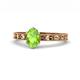 1 - Niah Classic 7x5 mm Oval Shape Peridot Solitaire Engagement Ring 