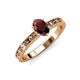 3 - Niah Classic 7x5 mm Oval Shape Red Garnet Solitaire Engagement Ring 