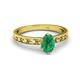 2 - Niah Classic 7x5 mm Oval Shape Emerald Solitaire Engagement Ring 