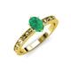 3 - Niah Classic 7x5 mm Oval Shape Emerald Solitaire Engagement Ring 
