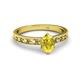 2 - Niah Classic 7x5 mm Oval Shape Yellow Sapphire Solitaire Engagement Ring 