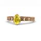1 - Niah Classic 7x5 mm Oval Shape Yellow Sapphire Solitaire Engagement Ring 