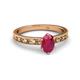 2 - Niah Classic 7x5 mm Oval Shape Ruby Solitaire Engagement Ring 