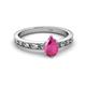 2 - Niah Classic 7x5 mm Pear Shape Pink Sapphire Solitaire Engagement Ring 