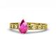 1 - Niah Classic 7x5 mm Pear Shape Pink Sapphire Solitaire Engagement Ring 