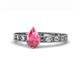 1 - Niah Classic 7x5 mm Pear Shape Pink Tourmaline Solitaire Engagement Ring 