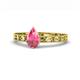 1 - Niah Classic 7x5 mm Pear Shape Pink Tourmaline Solitaire Engagement Ring 