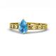 1 - Niah Classic 7x5 mm Pear Shape Blue Topaz Solitaire Engagement Ring 
