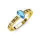 3 - Niah Classic 7x5 mm Pear Shape Blue Topaz Solitaire Engagement Ring 