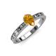 3 - Niah Classic 7x5 mm Pear Shape Citrine Solitaire Engagement Ring 