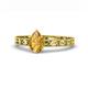 1 - Niah Classic 7x5 mm Pear Shape Citrine Solitaire Engagement Ring 