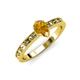 3 - Niah Classic 7x5 mm Pear Shape Citrine Solitaire Engagement Ring 