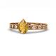 1 - Niah Classic 7x5 mm Pear Shape Citrine Solitaire Engagement Ring 