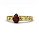 1 - Niah Classic 7x5 mm Pear Shape Red Garnet Solitaire Engagement Ring 