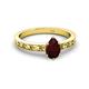 2 - Niah Classic 7x5 mm Pear Shape Red Garnet Solitaire Engagement Ring 