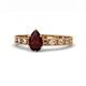 1 - Niah Classic 7x5 mm Pear Shape Red Garnet Solitaire Engagement Ring 
