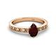 2 - Niah Classic 7x5 mm Pear Shape Red Garnet Solitaire Engagement Ring 
