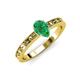 3 - Niah Classic 7x5 mm Pear Shape Emerald Solitaire Engagement Ring 