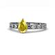 1 - Niah Classic 7x5 mm Pear Shape Yellow Sapphire Solitaire Engagement Ring 