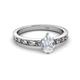 2 - Niah Classic 7x5 mm Pear Shape White Sapphire Solitaire Engagement Ring 