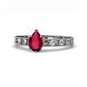 1 - Niah Classic 7x5 mm Pear Shape Ruby Solitaire Engagement Ring 