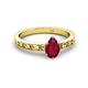 2 - Niah Classic 7x5 mm Pear Shape Ruby Solitaire Engagement Ring 