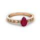 2 - Niah Classic 7x5 mm Pear Shape Ruby Solitaire Engagement Ring 