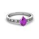 2 - Niah Classic 7x5 mm Pear Shape Amethyst Solitaire Engagement Ring 