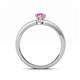 4 - Niah Classic 7x5 mm Pear Shape Pink Sapphire Solitaire Engagement Ring 