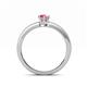 4 - Niah Classic 7x5 mm Pear Shape Pink Tourmaline Solitaire Engagement Ring 