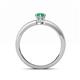 4 - Niah Classic 7x5 mm Pear Shape Emerald Solitaire Engagement Ring 