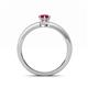 4 - Niah Classic 7x5 mm Pear Shape Ruby Solitaire Engagement Ring 