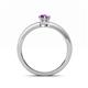 4 - Niah Classic 7x5 mm Pear Shape Amethyst Solitaire Engagement Ring 