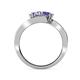 4 - Eleni Tanzanite and Iolite with Side Diamonds Bypass Ring 