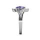 5 - Eleni Tanzanite and Iolite with Side Diamonds Bypass Ring 