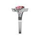 5 - Eleni Ruby and Pink Tourmaline with Side Diamonds Bypass Ring 