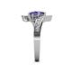 5 - Eleni Iolite with Side Diamonds Bypass Ring 