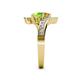 5 - Eleni Citrine and Peridot with Side Diamonds Bypass Ring 