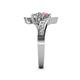 5 - Eleni Pink Tourmaline and Diamond with Side Diamonds Bypass Ring 