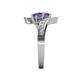 5 - Eleni Amethyst and Iolite with Side Diamonds Bypass Ring 