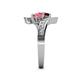 5 - Eleni Red Garnet and Pink Tourmaline with Side Diamonds Bypass Ring 